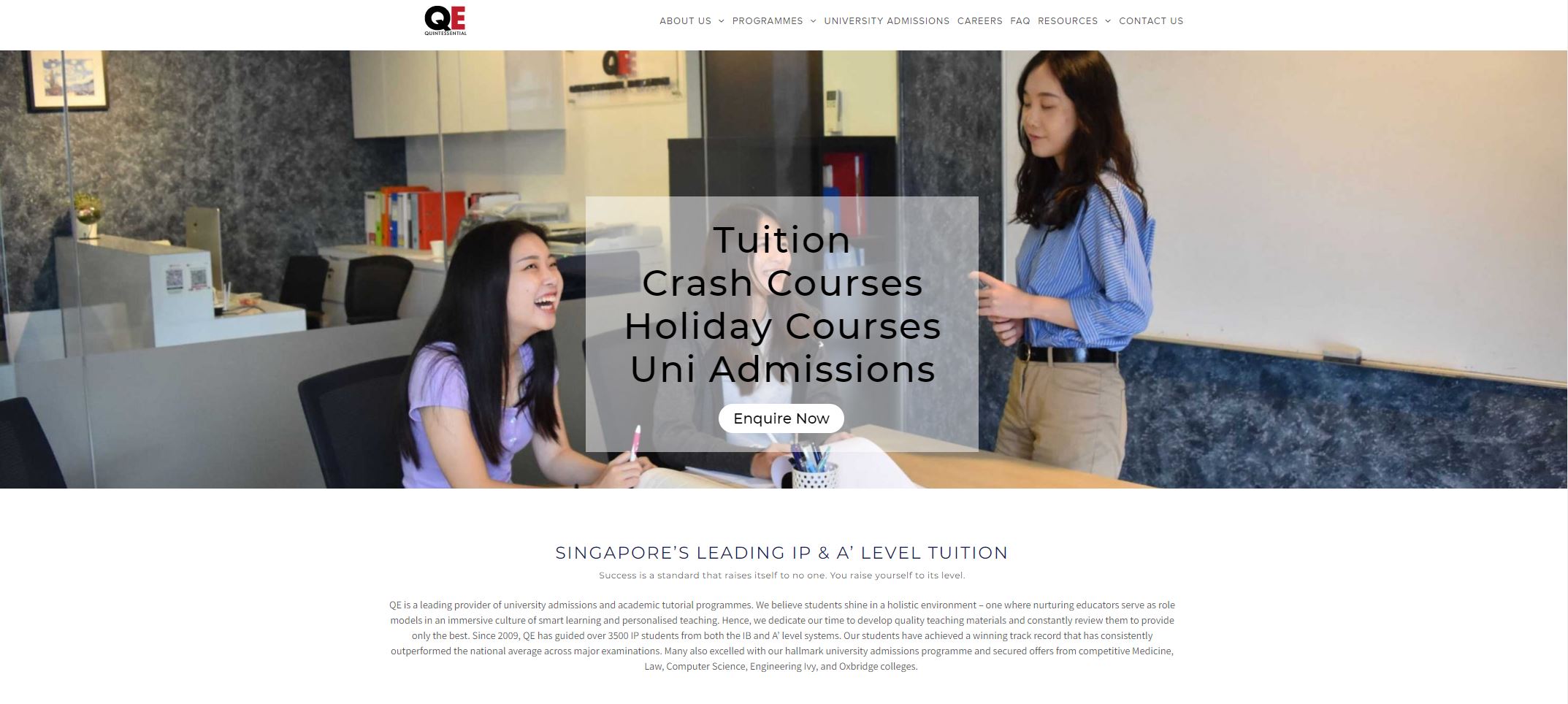 Quintessential Education JC Tuition