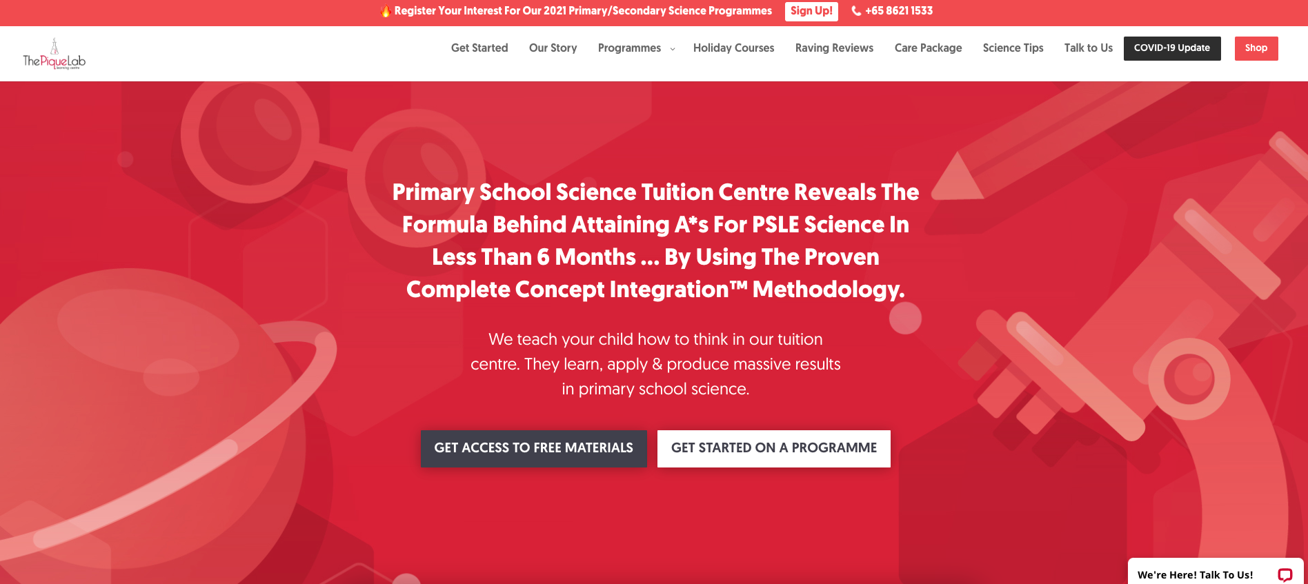 The Pique Lab Primary School Tuition